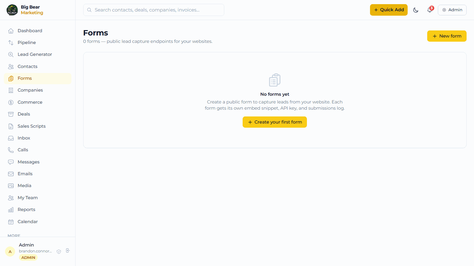 Public forms screenshot