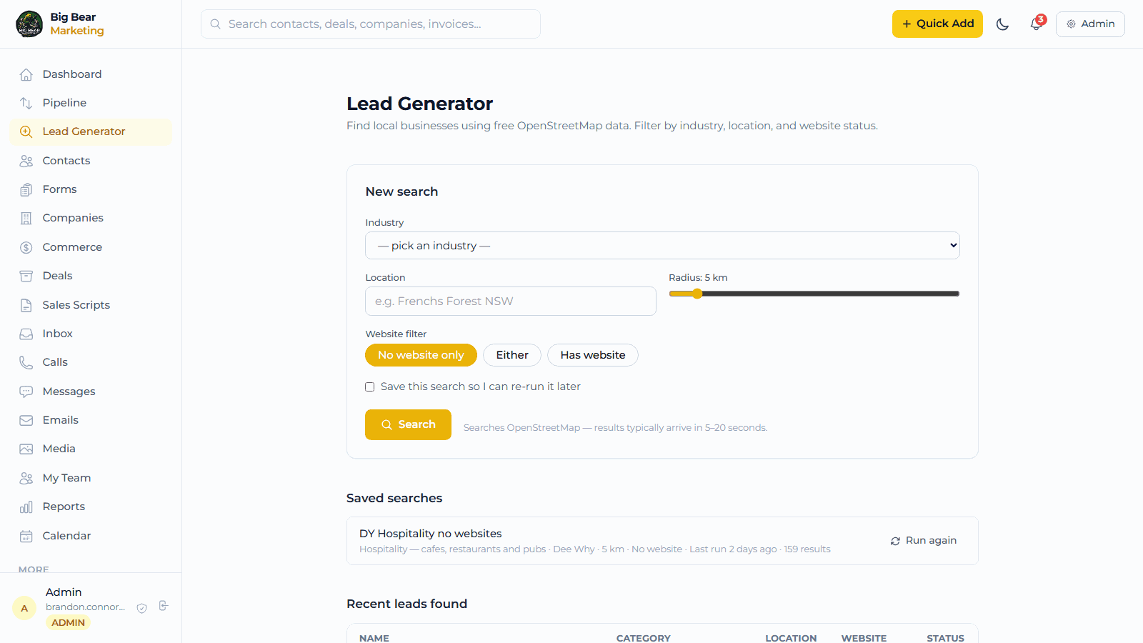 Lead Generator screenshot