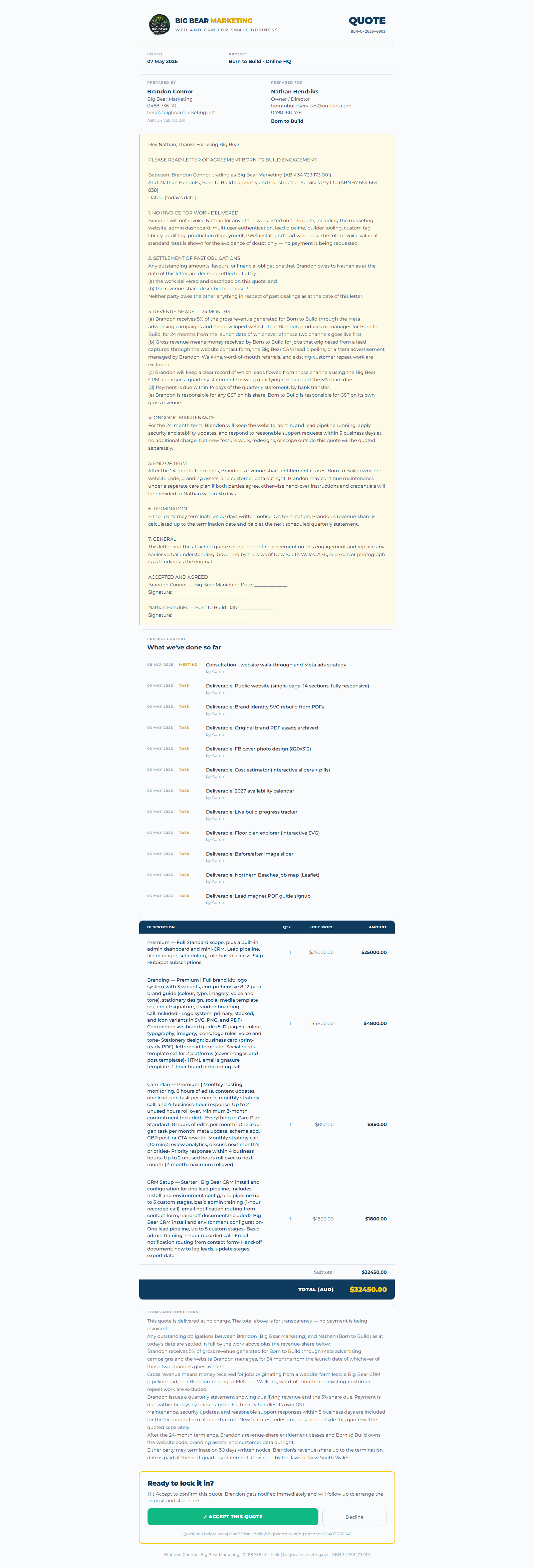 Public-link quotes screenshot